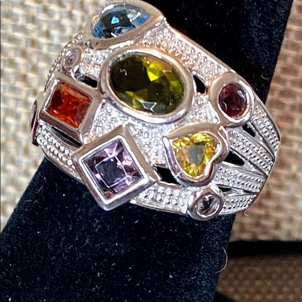 Multi colored stone ring - Picture 2 of 7